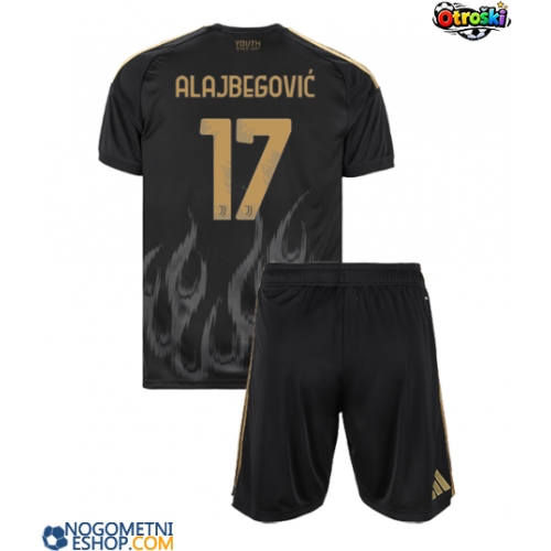 Otroški Nogometni dresi Juventus Kerim Alajbegovic #17 Tretji 2026-27 Kratek Rokav (+ Kratke hlače)